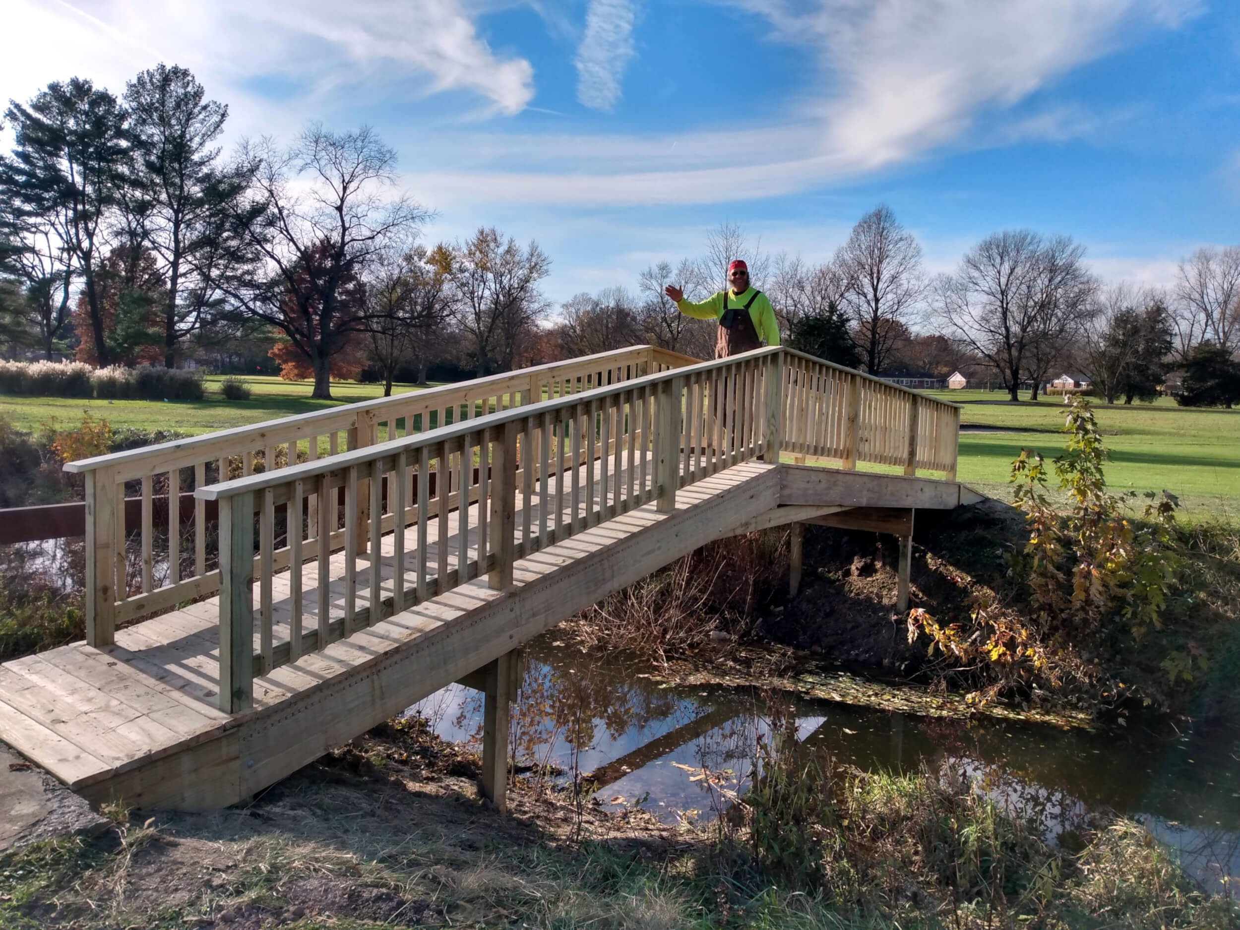 A much needed golf course bridge.